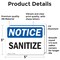 Signmission Sanitize, 5 in W x Rectangle, Vinyl Decal OS-2PACK-NS-D-35-L-18237 - alternate 3